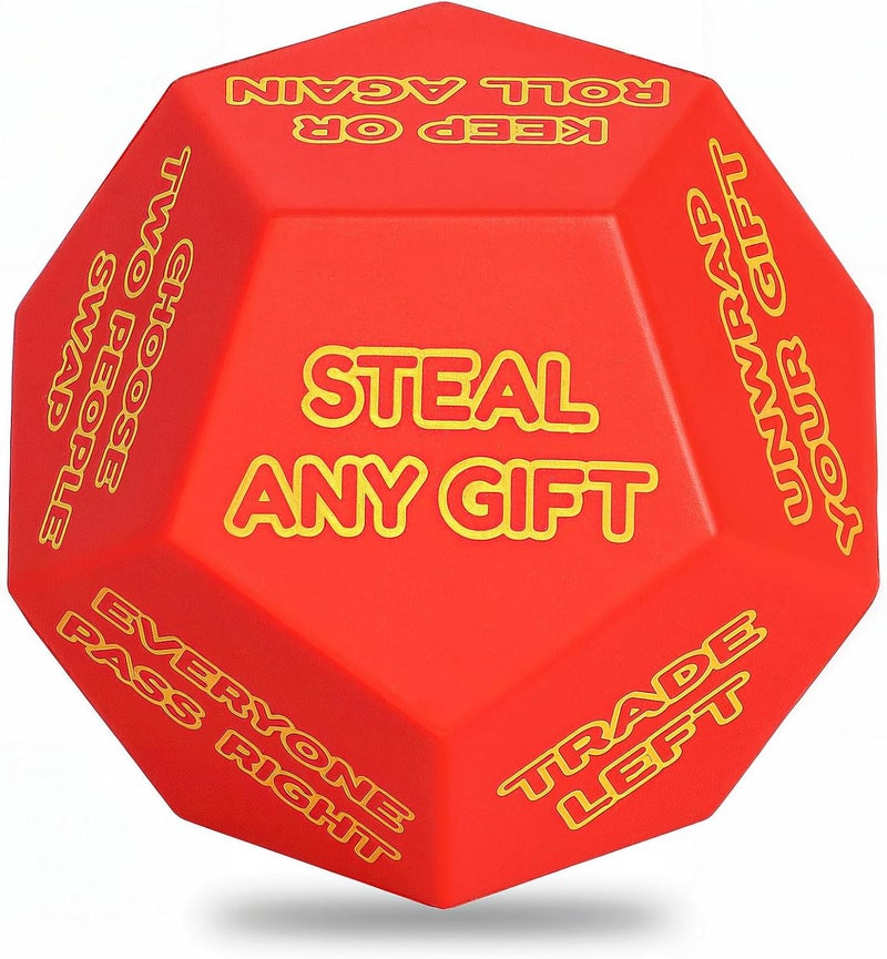 BUBERO Store Santa Swap Gift Exchange Dice, Exchange Gifts Christmas Games for Family Party, Christmas Stocking Stuffers White Elephant Gift Swap Dice Game for Teens, Kids, Adults, Families and Holiday - Image 1